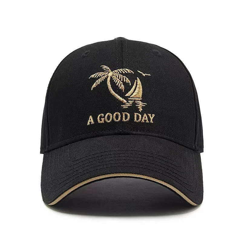 Customize Wholesale Low MOQ Black Sport Golf Baseball Caps with Embroidery Logo